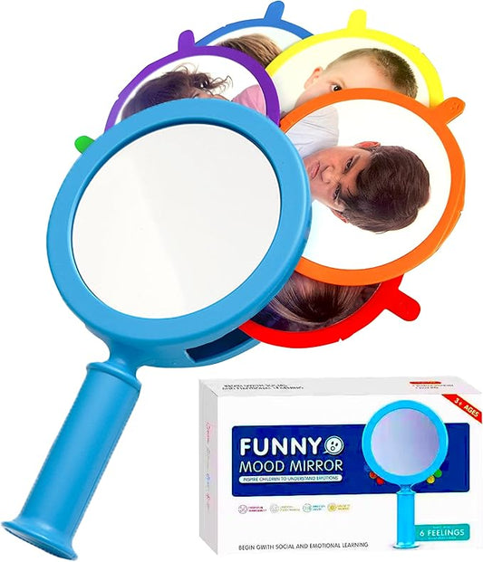 Emotion kids Mirror - Social Emotional Learning Activities & Autism Toys for Toddlers - Sensory Toys for Kids with Autism - Autism Sensory Products for Calm Down Corner - Therapy Games for Kids