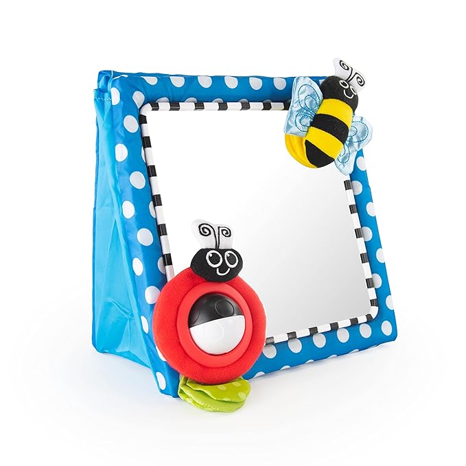 Sassy Tummy Time Floor Mirror, Developmental Baby Toy, Newborn Essential, Great Shower Gift, 0+ Months (Pack of 12)