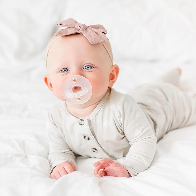 Ryan & Rose Cutie PAT Pacifier Teether 10 Pack Assorted Colors (Whimsy (Girl), Stage 1)
