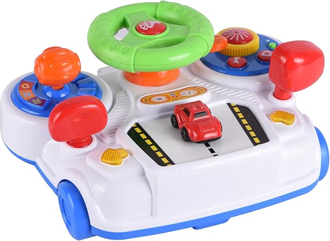 TACHAN - My First Child Steering Wheel - with Sounds, Music and Lights - Different Functions (CPA Toy Group 782T00832)