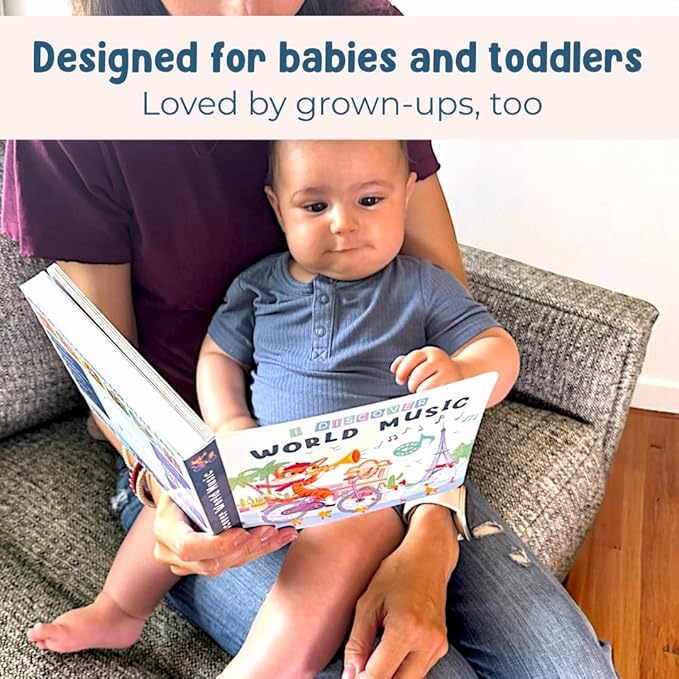 I Discover World Music – Sound Book for Babies & Toddlers | 6 Global Songs from Around The World | Interactive Board Book with Music | Ages 0–4 | Pirouette Kids