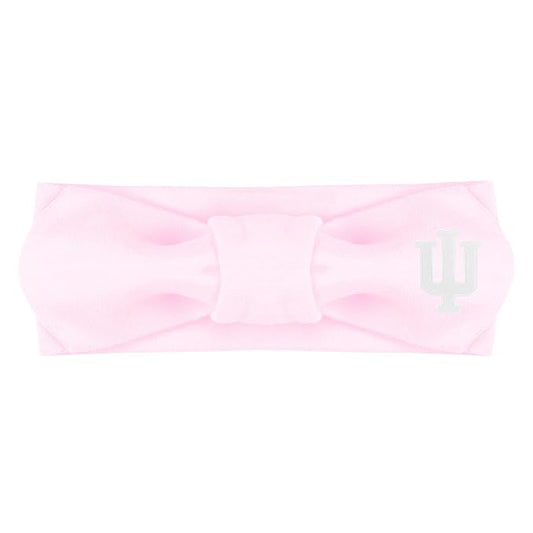 Creative Knitwear Indiana Hoosiers Infant Girls Pink Solid Hair Knot Headband Embroidered Logo - Size Newborn - 4T