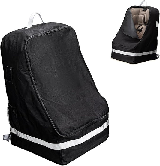 Car Seat Travel Bag Compatible with Nuna, Infant Car Seat Travel Bags for Graco, Large Padded Car Seat Backpack for Airplane, Easy to Store, Black