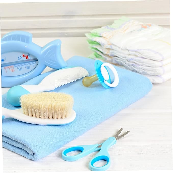 Baby Shampoo Brush Set Hair Accessories for Newborns Toddlers Gentle Wool Bristles