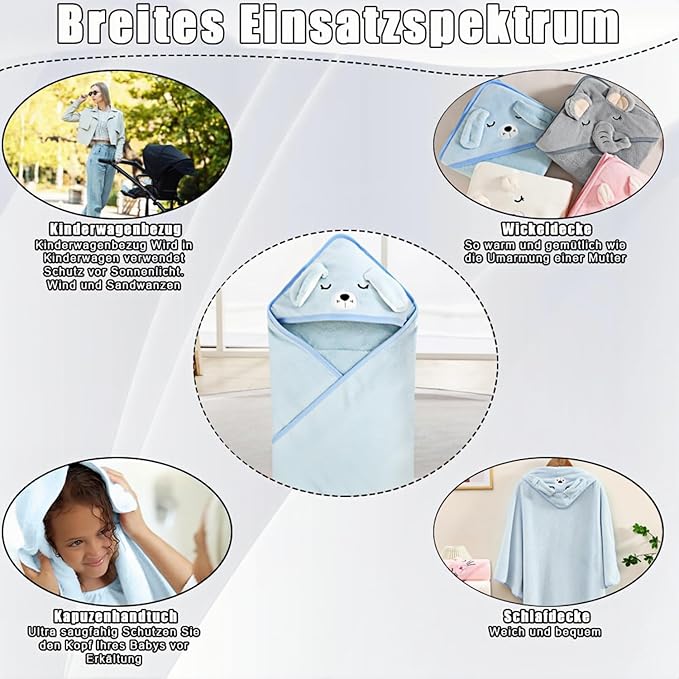 31 * 31 in Baby Bath Towels with Hood,Hooded Towels for Toddlers 1-3, Toddler Girl Boy Robe,Baby Towel, Infant Kids Towels for Newborn Babies,Toallas de Baño para Bebe