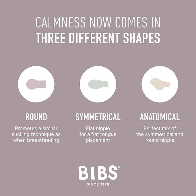 BIBS Supreme Baby Pacifier 2-Pack | Made in Denmark | BPA Free Dummy Soother, Symmetrical Nipple. Silicone, Size 2 (6-18 Months), Sage Glow/Cloud Glow