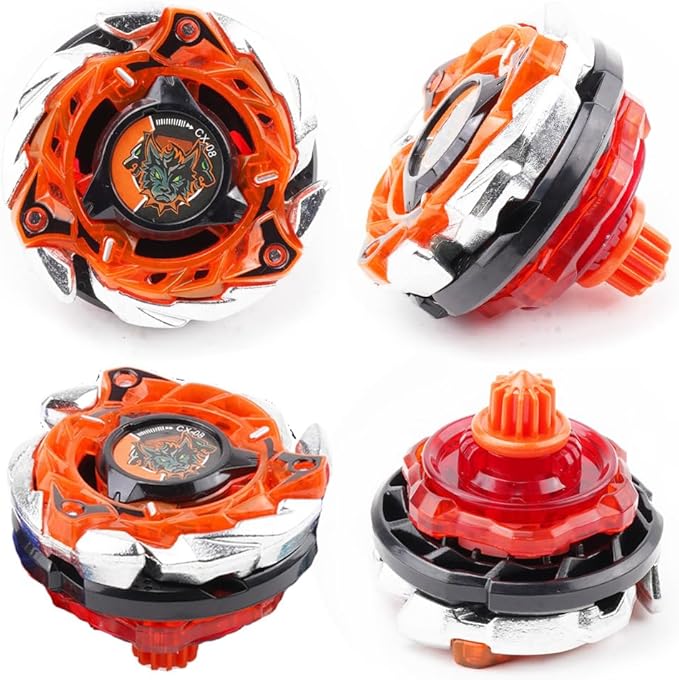 ASVEXKW Battling Set, Spinninning Top Burst Toy Combat Battling Game Set, Spinning & Launchers Stadium, Birthday Gift for Boys, bx 8 Spinning Tops (08-2)