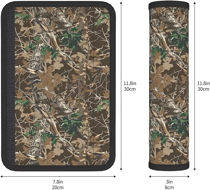 2 Pack Seat Belt Covers Brown Camouflage Seat Belt Covers for Men Womens Car Seat Belt Strap Cover Shoulder Pad Universal Car Interior Accessories Fit for Car Truck SUV