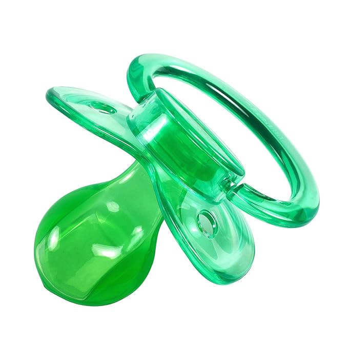 LittleForBig BigShield Adult Sized Pacifier Candy Gloss Pacifiers Set - Pink and Green