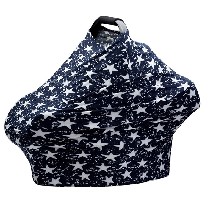 Baby Car Seat Covers for Baby Boys Girls Versatile Stretchy Babies Car Seat Cover Set Twinkle Stars Printing Infant Car Seat Canopy Nursing Covers Breast Feeding Covers