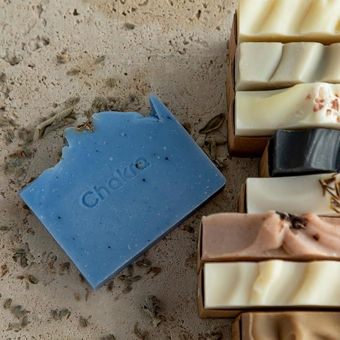 Chakra Lavender Bar Soap - Paraben & Additive Free Handmade Soap Bar for Face, Body and Hands, Gentle Cleansing for Daily Skin Care, 4.23 oz