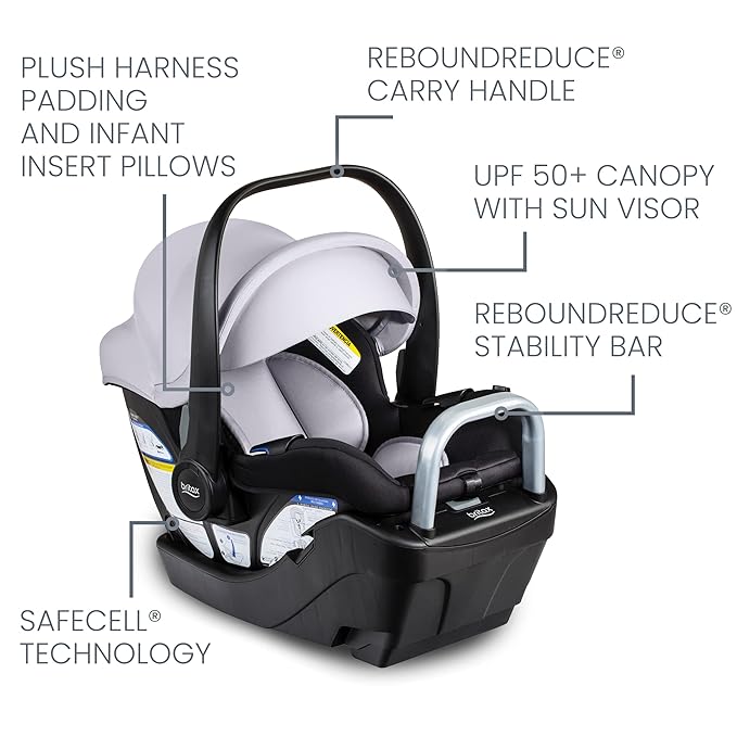 Britax Willow S Infant Car Seat with Alpine Base, ClickTight Technology, Rear Facing Car Seat & Alpine™ Infant Car Seat Base with ClickTight®