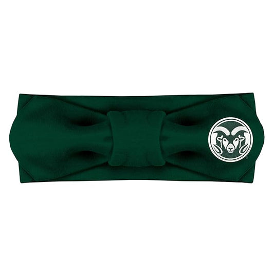 Creative Knitwear Colorado State Rams Infant Girls Hunter Solid Hair Knot Headband Embroidered Logo - Size Newborn - 4T