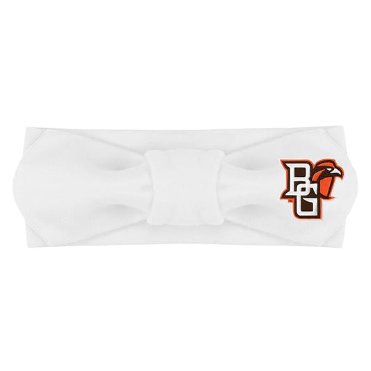Creative Knitwear Bowling Green Infant Girls White Solid Hair Knot Headband Embroidered Logo - Size Newborn - 4T