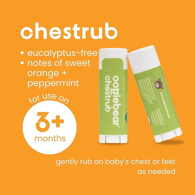 oogiebear Organic Nourishing Soothe All & Breath Better Balms - Naturally Soothing, Gentle Moisturizer, On-The-Go Size with Travel Pouch - 0.5 oz, Safe for Infants, Doctor Made