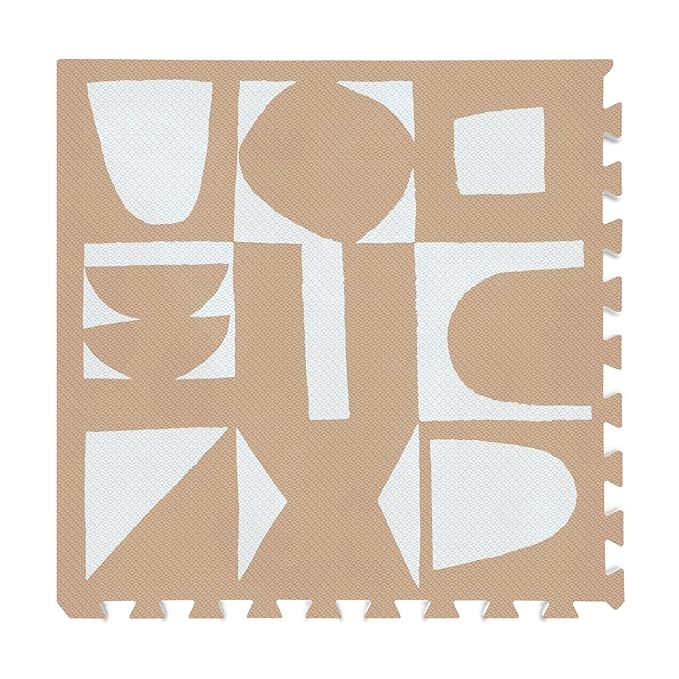 Lillefolk Baby Play Mat for Floor – 6x6ft Terracotta | Non Toxic Premium EVA Foam Tiles for Early Development Play, Crawling & Playroom – Waterproof Interlocking Mat for Babies & Toddlers (9 Tiles)