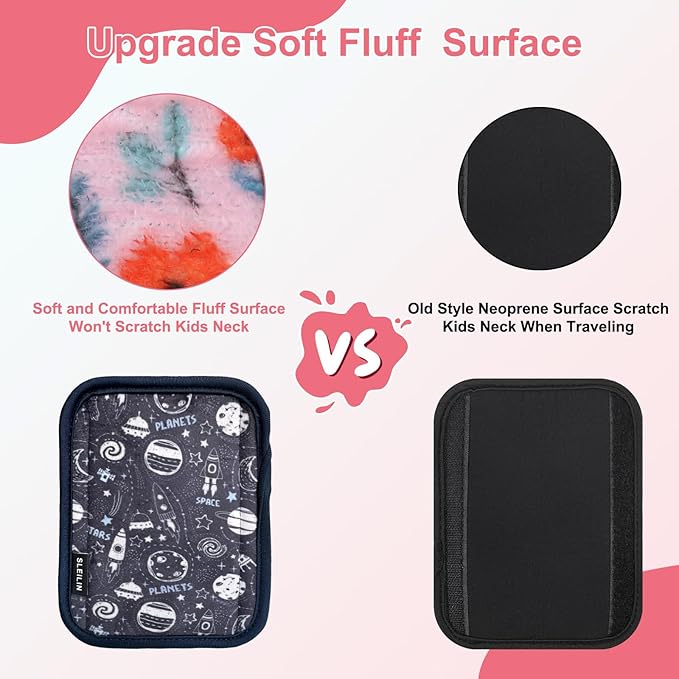 3 Pcs Car Seat Straps Shoulder Pads Suit for Kids : Ultra-Soft Child Car Seat Strap Covers, Kids Car Seat Strap Pads, Cute Plush Printed Seat Belt Covers, Hip Support, for Pushchair, Baby Stroller