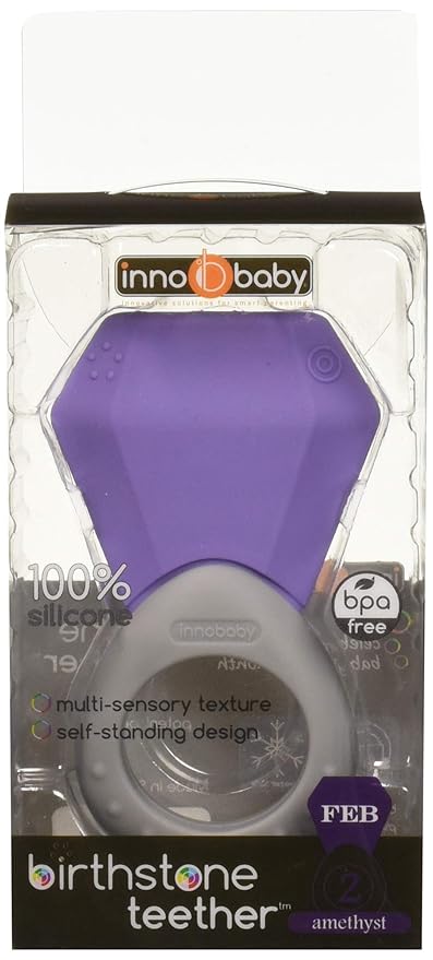 INNOBABY TEETHIN' Smart Birthstone Ring TEETHER - February (Amethyst)