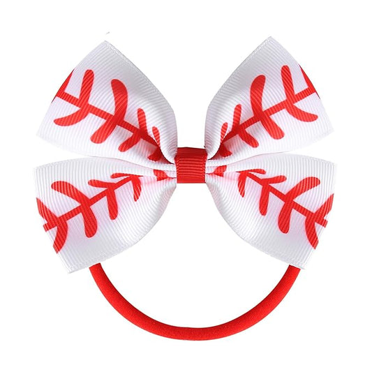 Fancheer Baby Girls Baseball Softball Print Bow Headband Infant Toddler Birthday Party Hair Accessories