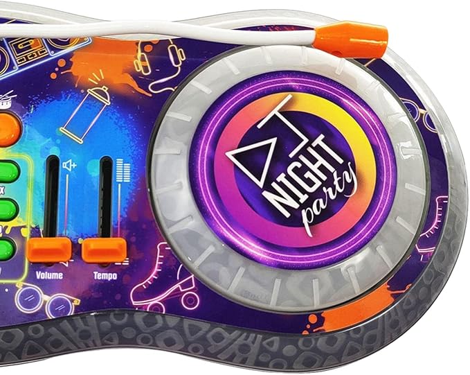 Almencla DJ Trollex Party Mixer Turntable Toy for Kids Toddler Children, Built in Microphone, Record, Sound Effects, Show