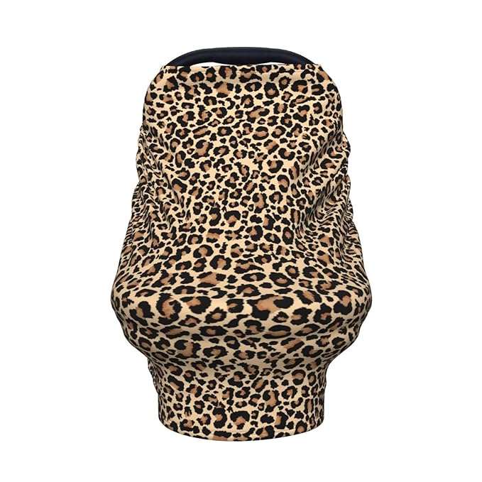 Leopard Print Baby Car Seat Cover, Multi Use Stroller Cover, Leopard Baby Stuff