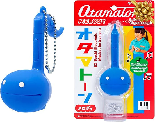 Otamatone Melody Series Japanese Electronic [Mini Size] Musical Toy [11 Pre-Programmed Songs] Portable Synthesizer from Japan by Maywa Denki [English Instruction], Blue