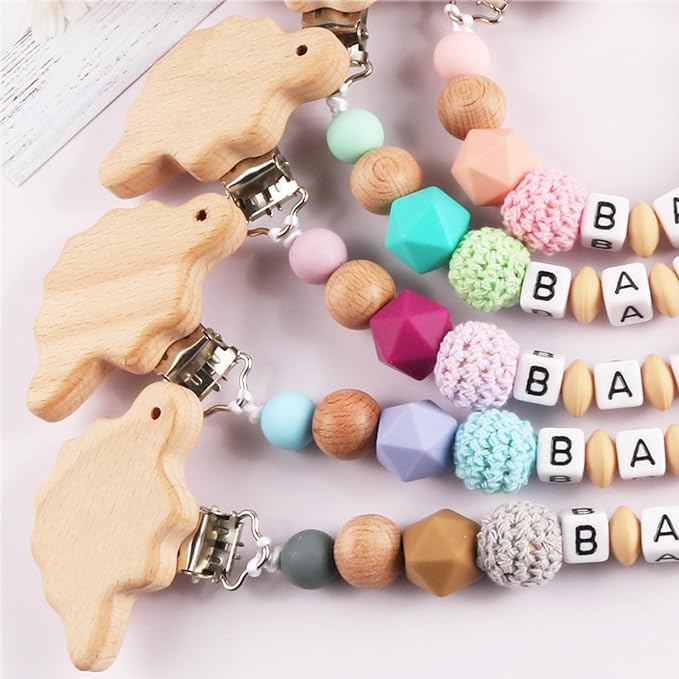 Personalized Pacifier Clip Customized Pacifier Clip with Custom Name Custom Pacifier Clip Holder with Name