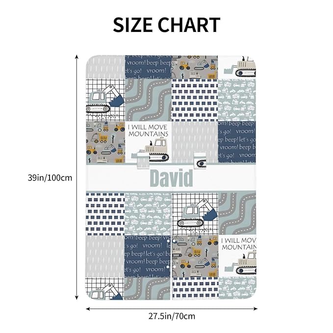 Personalized Baby Car Seat Canopy for Babies with Name, Custom Car Seat Covers for Boys Girls, Construction Nursing Breastfeeding Stroller Cover Infant Carseat Canopies for Newborn