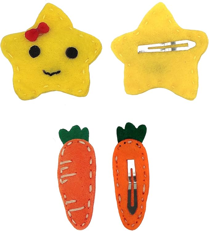 Elesa Miracle Toddlers Baby Girl Hair Clips Barrettes Animal Pattern Felt Snap Clips Hair Bows for Toddlers Girl Kids