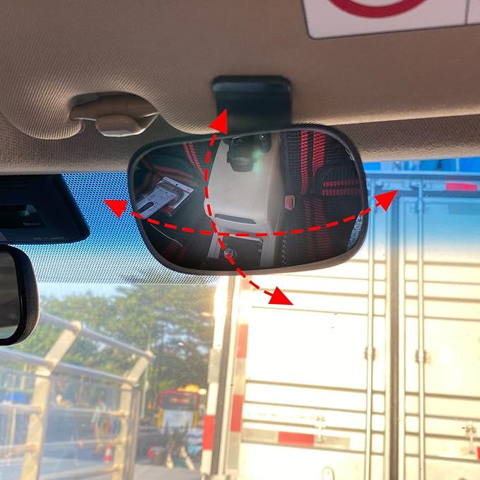Baby Car Mirror, Universal Car Interior Rearview Baby Mirror for Car with Wide Angle Convex Mirror, 360 Degree Adjustable Easily Observe the Baby’s Move, Clip-on Sun Visor
