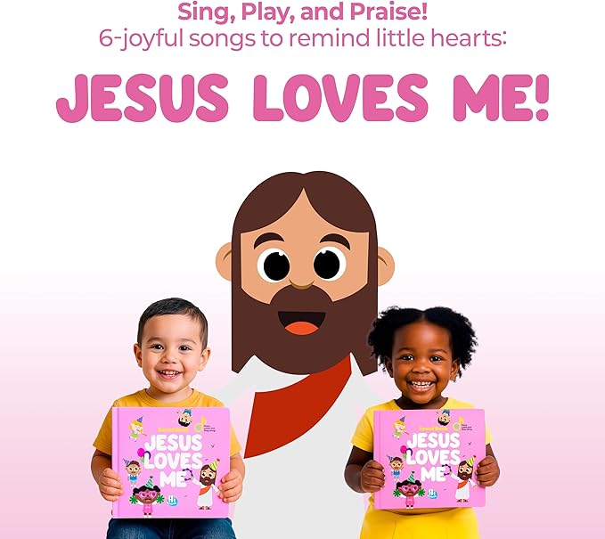 Jesus Loves Me - Christian Sound Book | Music Books for Toddlers | Religious Toys | Gift for Easter, Christmas, Birthday, Baby Music