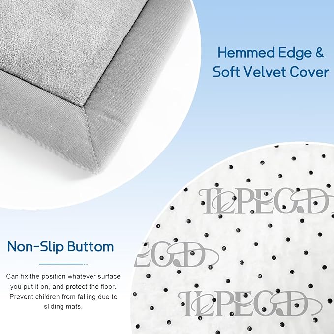 Baby Play Mat for Floor Nursery Rug Muscle Mat Area Rug Playroom Rug 79"x158" Playpen Mat Memory Foam 1.3" Thick Crawling Mat for Babies,Toddlers, Infants, Kids,A Light Gray