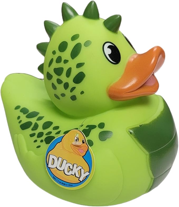 Big Rubber Ducky Collectible Mix (5.5") Alien, Robot, Dinosaur, Splat, Ninja, Confetti, Pink Heart, Yellow, Unicorn and Astronaut. Perfect for Ducking (Dinosaur)