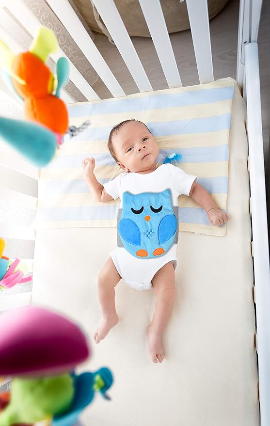Baby Colic, Gas and Upset Stomach Relief, Baby Heated Tummy Wrap for Newborns - Belly Hugger - Infant Swaddling Belly Belt, Heating Pad with Soothing Warmth for Fussy Infants (Blue)