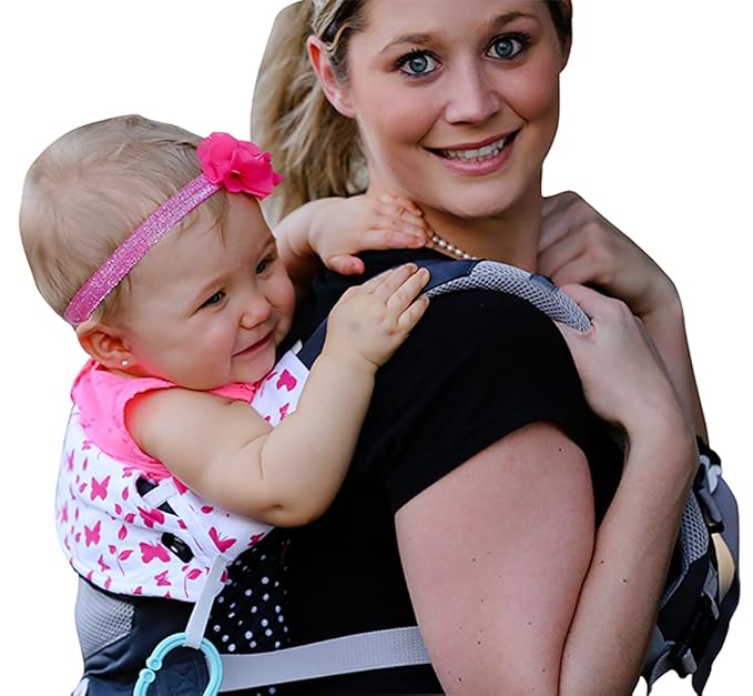 Drool and Teething Pad Reversible Organic Cotton 3-Piece Set for Ergobaby Four Position 360 Baby Carrier (Pink and White Butterflies)