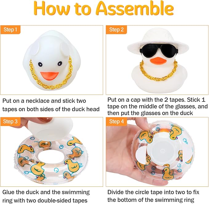 wonuu Car Accessories Rubber Ducks Dashboard Decorations Rubber Duck Pink Accessories Dashboard Duck Car Decorations Car Ducks for Dashboard, Football Hat&White