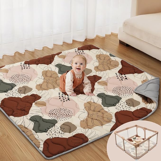 Baby Play Gym Mat + Baby Play Mats for Floor,50x50