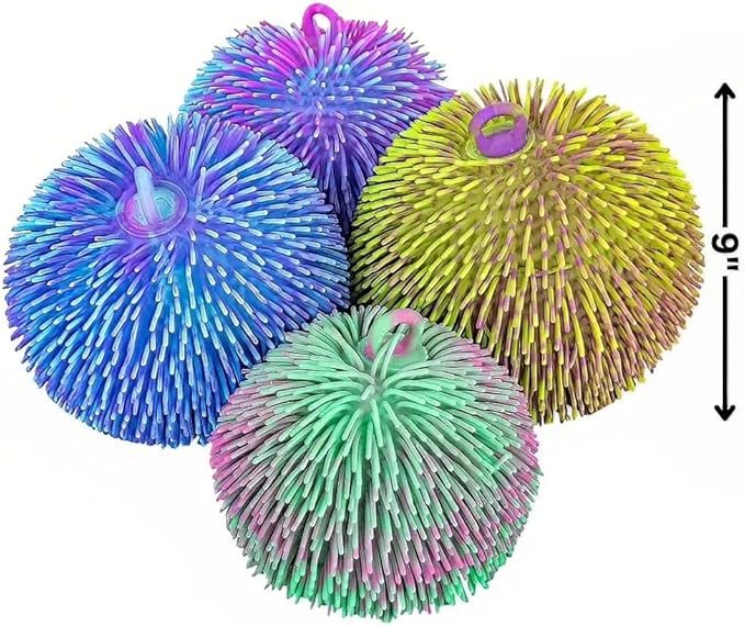 Rhode Island Novelty 9 Inch Two-Toned Puffer Balls, 6 Pieces Per Order