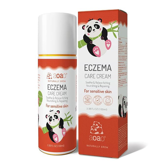 Baby Eczema Cream for Kids, Eczema Therapy & Relief Body Lotion - Nourishing Skin Protectant, Soothes Dry Irritated Skin, Hypoallergenic & Steroid-Free, 100ml/3.38oz