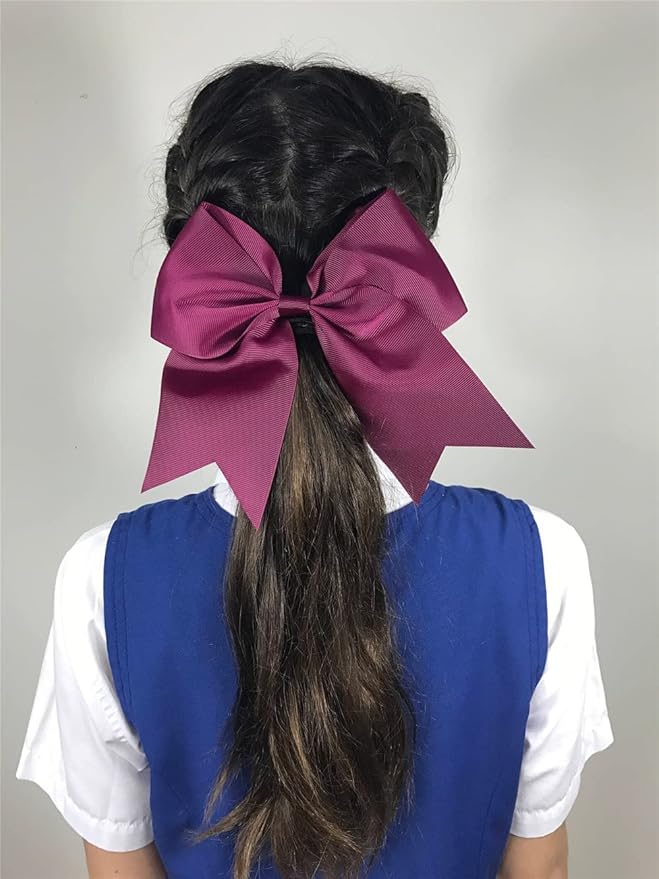 24 Colors Large Cheer Hair Bow Alligator Clips for Baby Little Girls School Colleage Teens Dancing Cheerleading Bow Hair Accessories (24 pcs/8 Inch Cheer Bow)