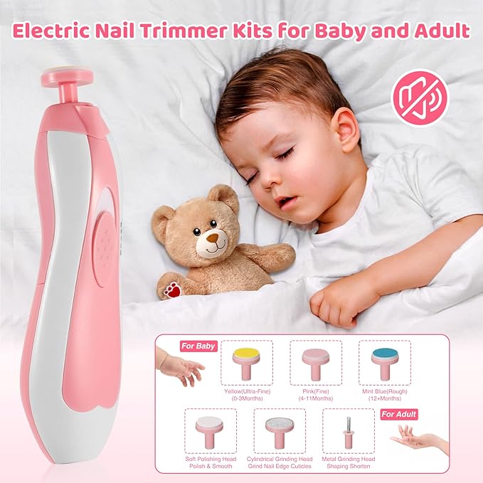 Baby Grooming Kit, 29 in 1 Portable Baby Safety Care Set and Baby Electric Nail Trimmer Set, Newborn Nursery Cleaner Essentials Health Care Set for Infant Toddlers Boys Girls, Baby Grooming Care