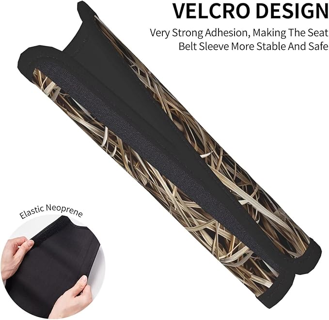 2 Pack Seat Belt Covers, Camouflage Seatbelt Covers Cushion Shoulder Pad Camo Army Safety Belt Strap Pad Comfortable Driving Compatible with Most Cars Protect You Neck and Shoulder, Brown