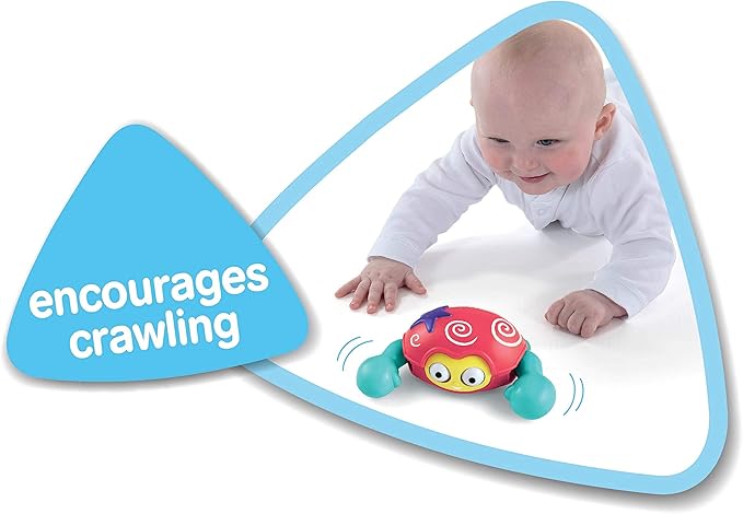 Early Learning Centre Push ‘n’ Go Crab, Physical Development, Stimulates Senses, Kids Toys for Ages 06 Month, Amazon Exclusive