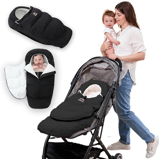 F-Y-YIYI Bunting Bag for Stroller Sleeping Bags Thickened Warm Stroller Blanket Toddler Removable Newborn Baby footmuff Winter Baby Travel Essential