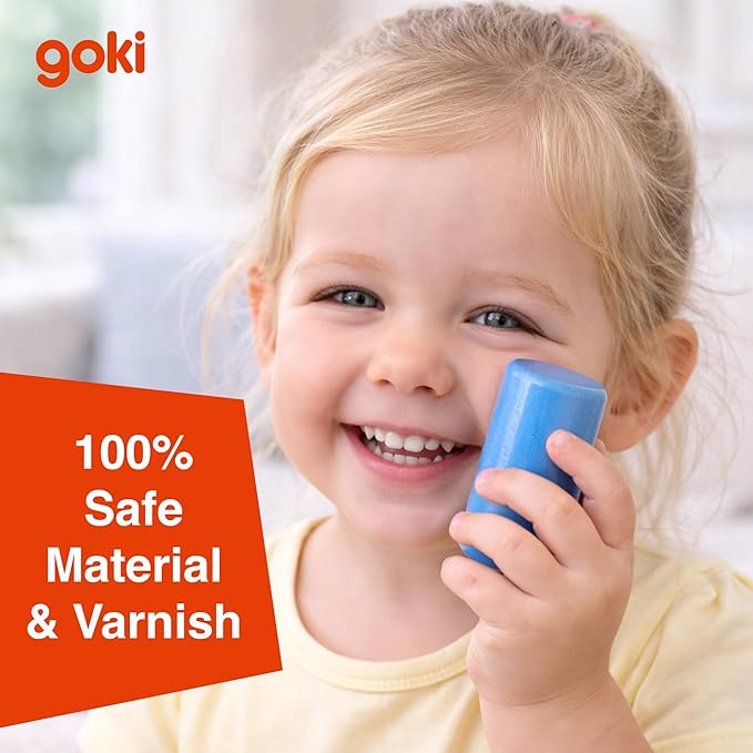 Goki Wooden Pound-A-Peg Toy with Hammer | Classic Pounding Bench for 2 Year Olds | Preschool Learning & Montessori Activity Set - Durable Educational Birthday Gift for Toddlers