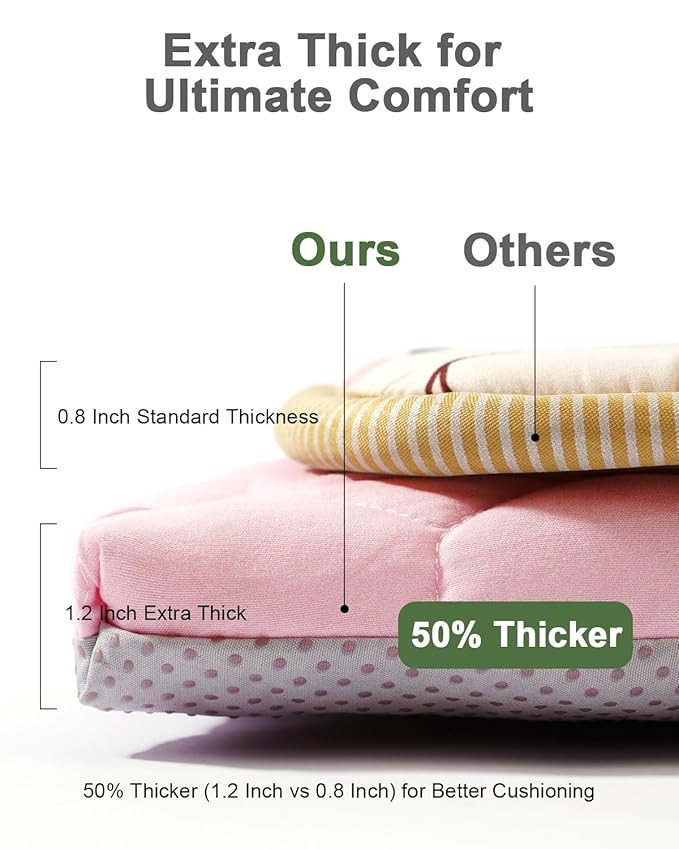 TINYHARBO Premium Foam Baby Play Mat 71" x 59" with Removable Cover, Extra Thick Padding Playpen Mat, Non-Slip Floor Mat, Stylish & Easy to Clean for Crawling Baby, Infants & Toddlers, Pink