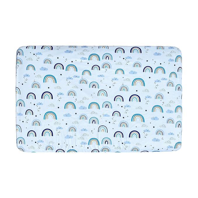 KiddyKloud Mini Fitted Sheet for Mini Crib, Pack n Play Playard Sheet 38 x 24.5 x 5 Inches | Minky Fabric (White)