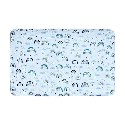 KiddyKloud Mini Fitted Sheet for Mini Crib, Pack n Play Playard Sheet 38 x 24.5 x 5 Inches | Minky Fabric (White)