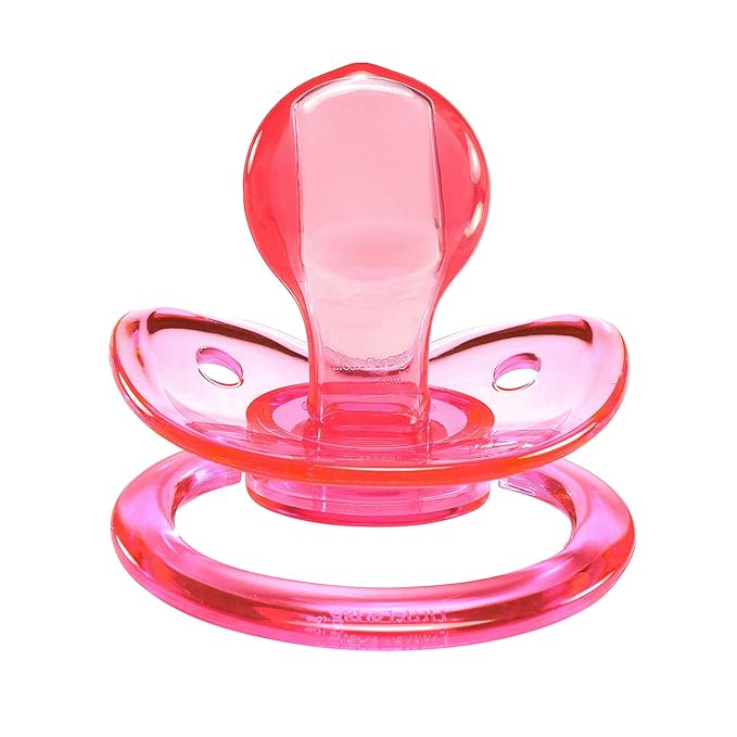 LittleForBig BigShield Adult Sized Pacifier Candy Gloss Pacifiers Set - Pink and Green
