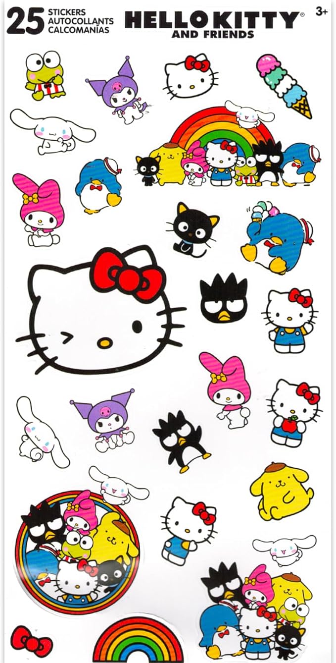 Hello Kitty Toy Drum Set for Girls - Hello Kitty Instrument Bundle with Hello Kitty Drum Music Set, Hello Kitty Stickers, Create-A-Face, Door Hanger | Hello Kitty Musical Toys for Girls